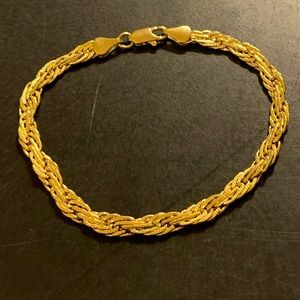 14K Gold Braided Bracelet
